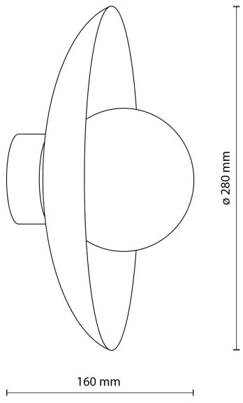 Applique SLATE 1xG9/8W/230V diametro 28 cm beige
