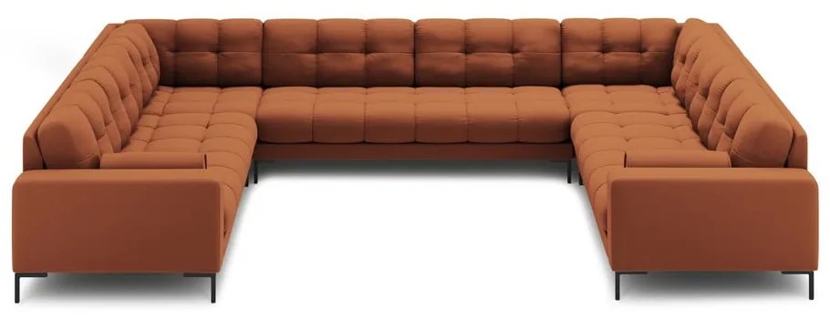 Divano angolare a forma di "U" color mattone Bali - Cosmopolitan Design