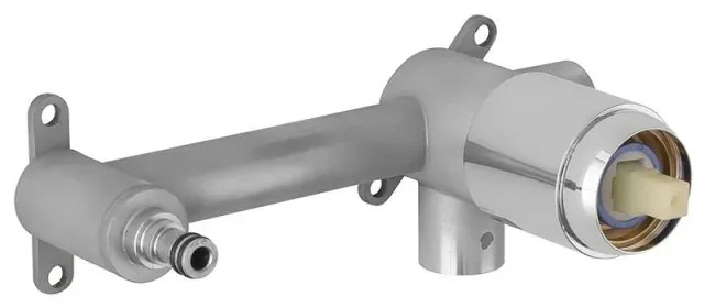 Miscelatore lavabo a muro cromo senza leva in acciaio inox Gemini