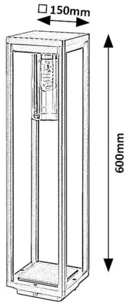 Rabalux 77087 - Lampada da esterno ZERNEST 1xE27/15W/230V IP54 nero