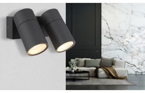 Globo 3209-2 - Faretto da parete PIPER 2xGU10/35W/230V