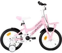 Bici per Bambini con Trasportino Frontale 14'' Bianca e Rosa cod mxl 61257