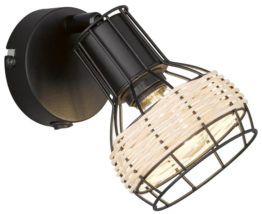 Lampada da parete nera Straw – Fischer & Honsel