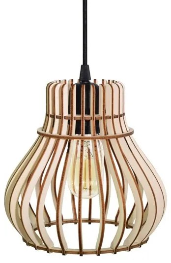 Lampadario su corda BARREL 1xE27/24W/230V diametro 20 cm