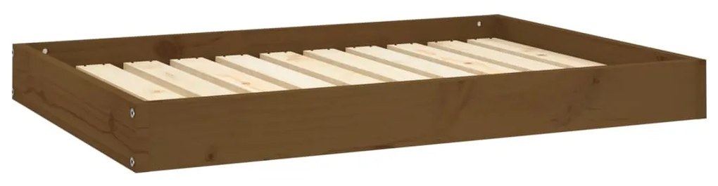 Cuccia per cani miele 91,5x64x9 cm in legno massello di pino