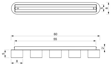 Plafoniera DIXIE 5xGX53/11W/230V rosa