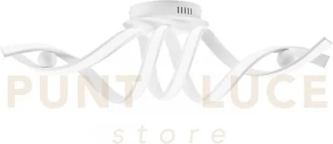 Plafoniera led mystral bianca 38w 6900lm cct 3000k 4000k 85x23x30cm...
