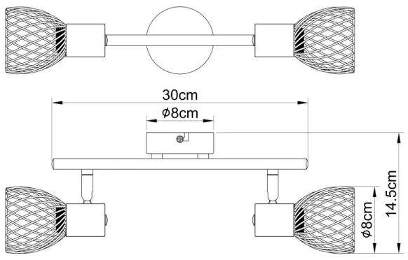 Globo 54817-2 - Luce Spot ISABELLE 2xE14/40W/230V