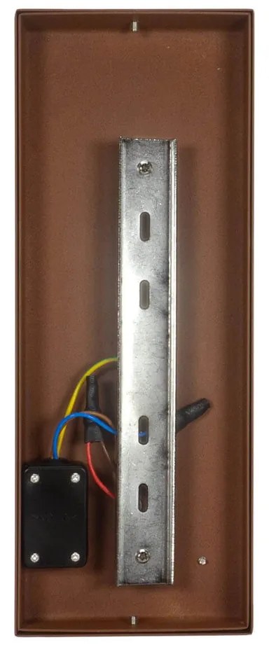 Applique Flute con Sensore Movimento E27 Mattone (Ruggine - Corten)