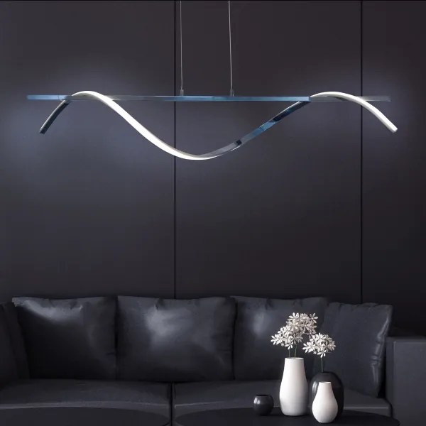 Lampadario LED a sospensione con filo RUMBA LED/23W/230V 4000K cromo lucido