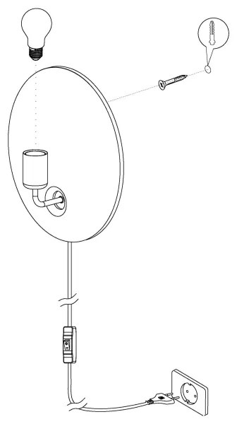 Eglo 98379 - Applique da parete GASCUERIA 1xE27/60W/230V