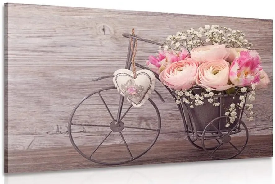 Quadro su tela – Fiori meravigliosi in vaso vintage