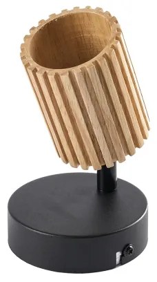 Brilagi - Faretto da parete MODERN WOOD 1xGU10/8W/230V in legno/nero