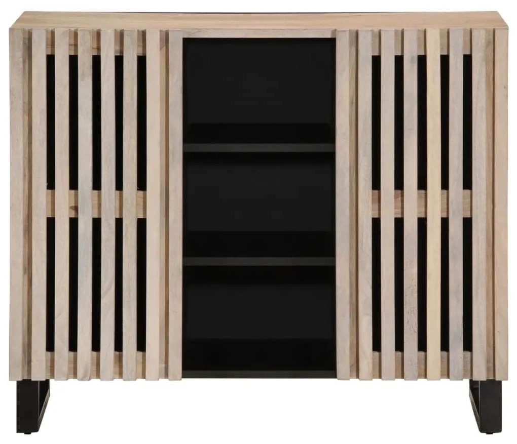 Credenza 90x34x75 cm in legno massello di mango