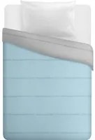 Piumino 1 piazza e mezza microfibra Datex azzurro grigio