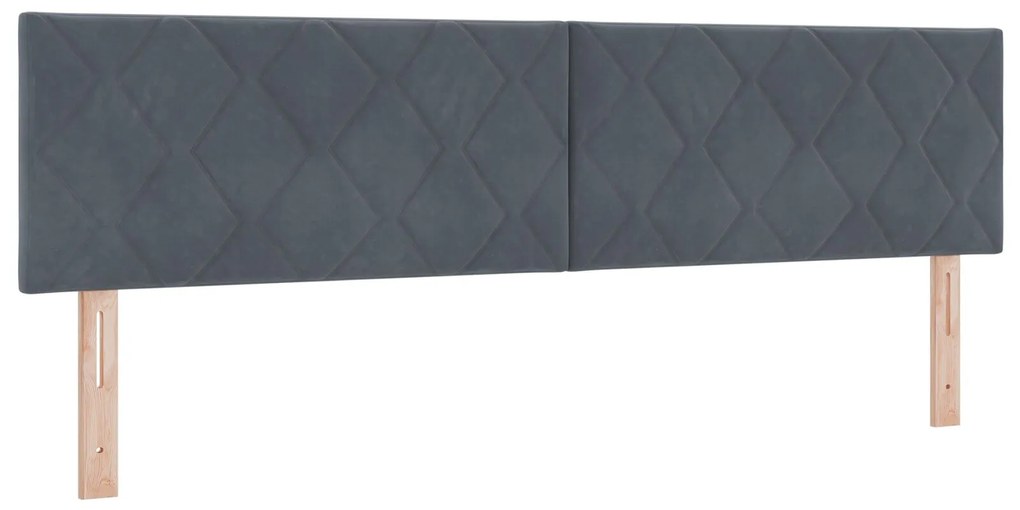 Testiera design a blocchi diamante grigio scuro 180 cm in velluto