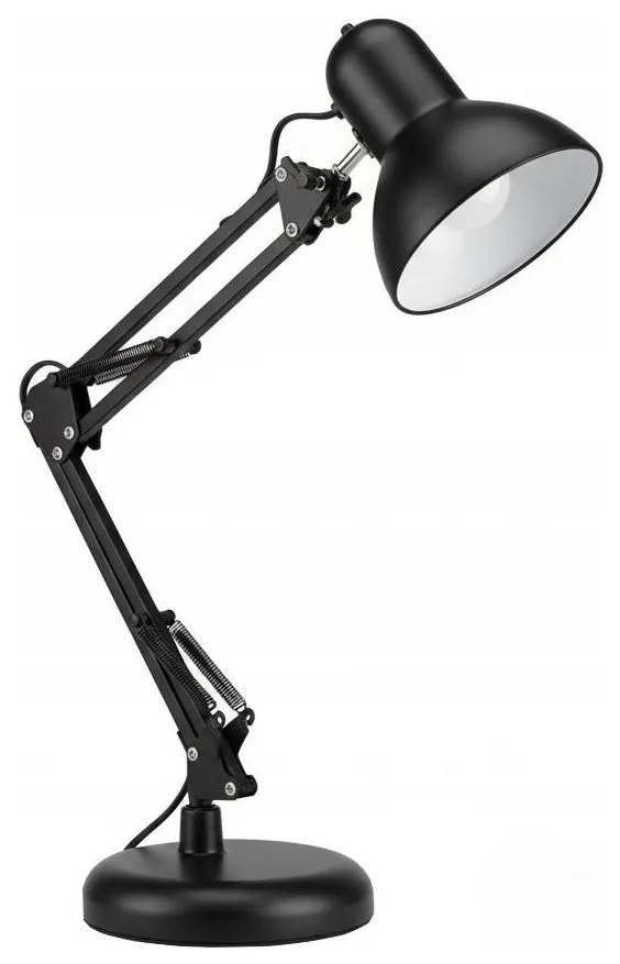Lampada da tavolo con clip 2 in 1, 1xE27/60W/230V, nera