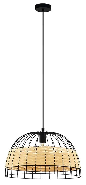 Lampadario Industrial Anwick 1 Luce Metallo Nero