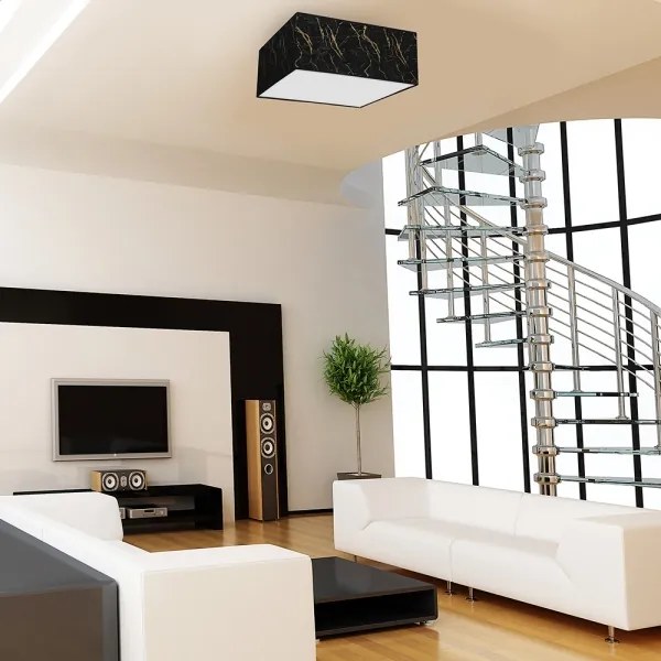 Plafoniera SENSO 2xE27/60W/230V nera