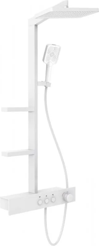 Mexen Saxx set doccia esterno con soffione e miscelatore, bianco - 78102-20