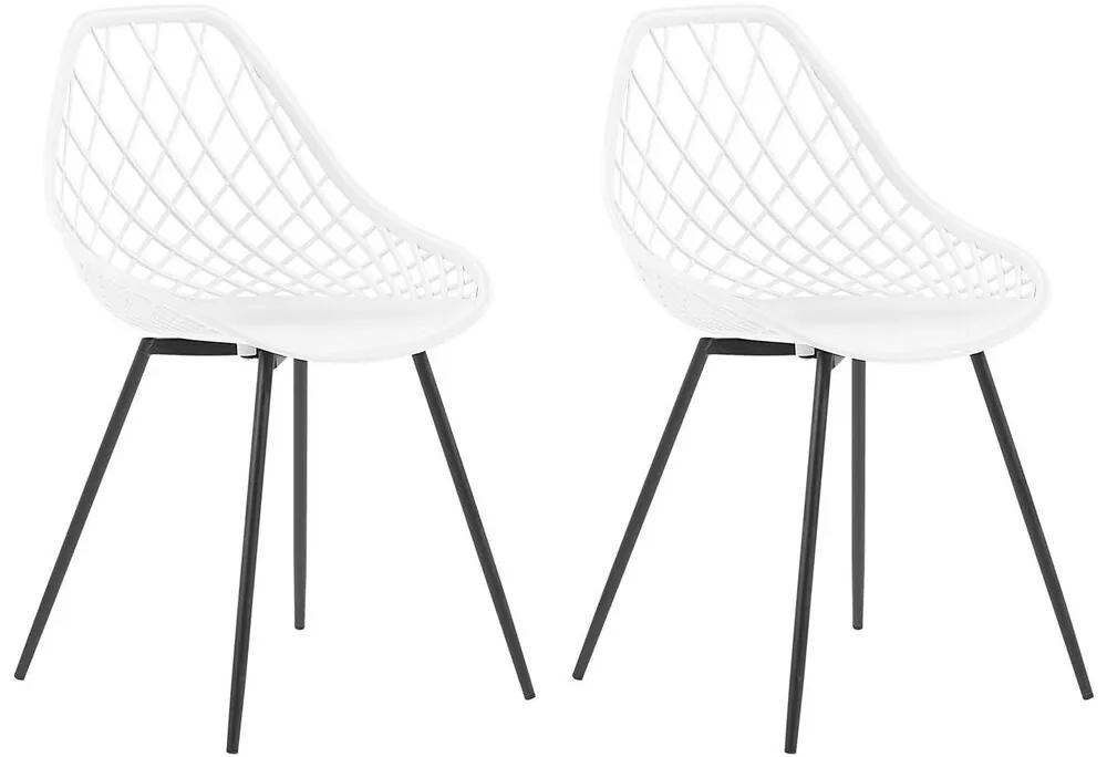 Set di 2 sedie plastica bianca CANTON Beliani