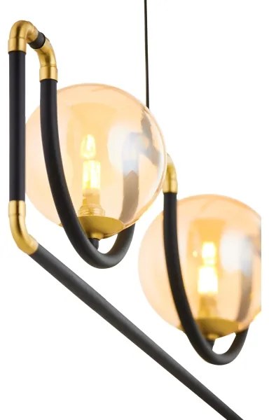 Jupiter 1989 - Lampadario a sospensione con filo HANZA 3xG9/10W/230V nero/oro/beige