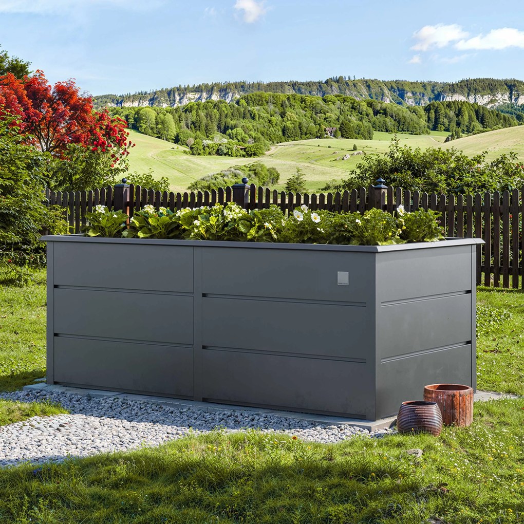 PRIMEYARD 100 x 200 x 78 cm Orto rialzato, acciaio, antracite - (GFPV00957)