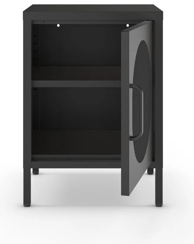 Comodino in metallo nero Diora - Marckeric