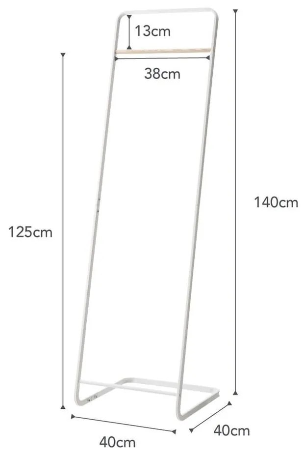 Appendiabiti da terra bianco 140 cm Tower - YAMAZAKI