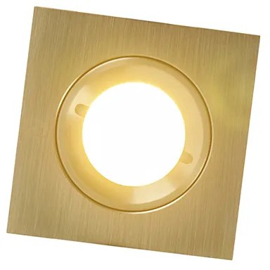 Set di 6 faretti da incasso moderni oro quadrati IP44 - Xena