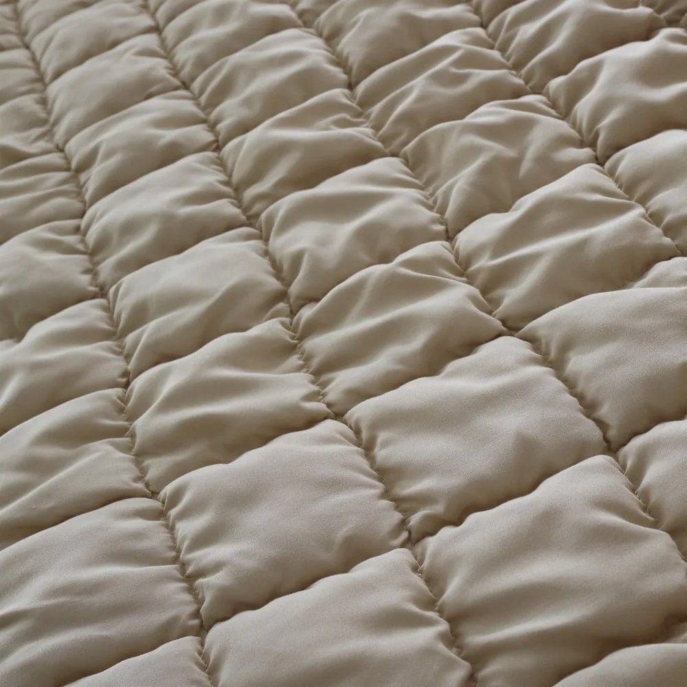 Biancheria da letto singola beige 135x200 cm Puffer - Catherine Lansfield