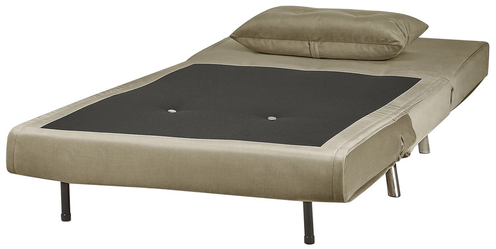 Divano letto singolo velluto verde oliva FARRIS Beliani