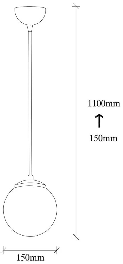 Lampadario dorato con paralume in vetro ø 15 cm Efe – Opviq lights