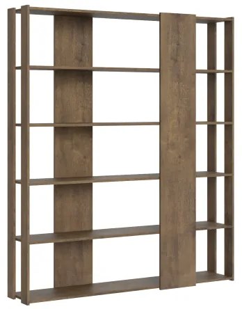 Libreria con 6 ripiani in legno Noce 178x204h cm - KATO B