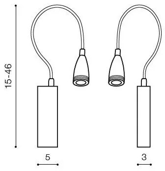 Azzardo AZ1548 - Faretto LED da parete per bagni VERONICA 1xLED/3W/230V