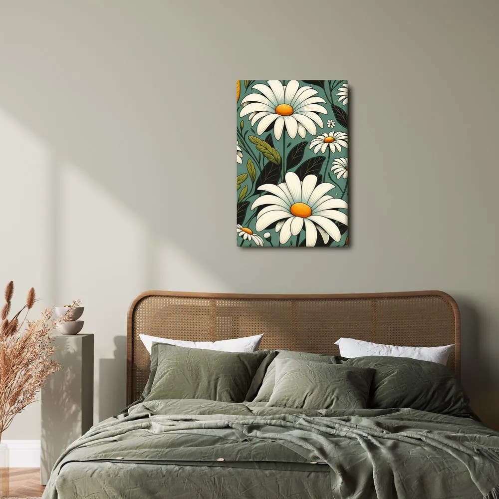 Quadro su tela – Campo estivo di margherite