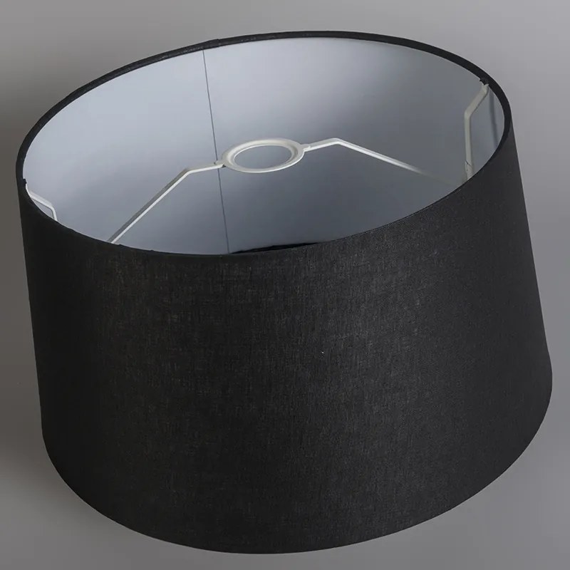 Lampada a sospensione moderna bianca con paralume 45 cm nero - Combi 1