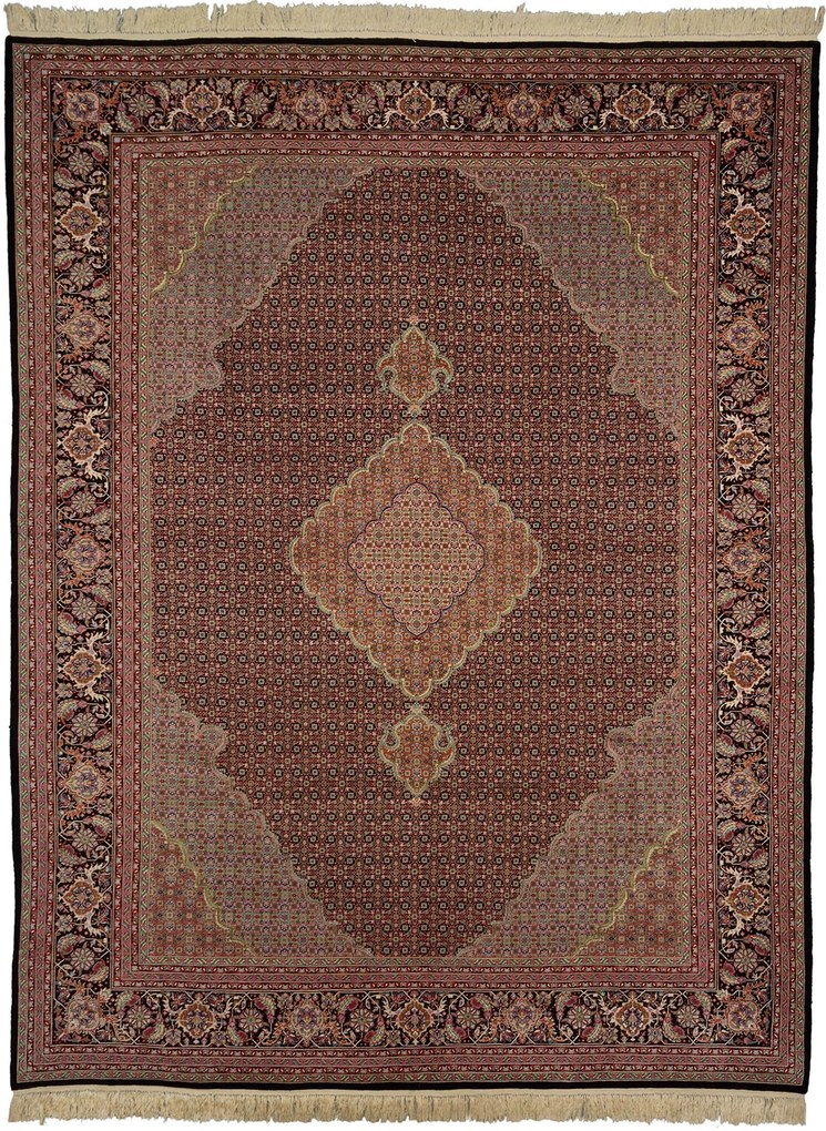 Tabriz Tappeto persiano 360 x 260 Blu (Iran) Annodato A Mano