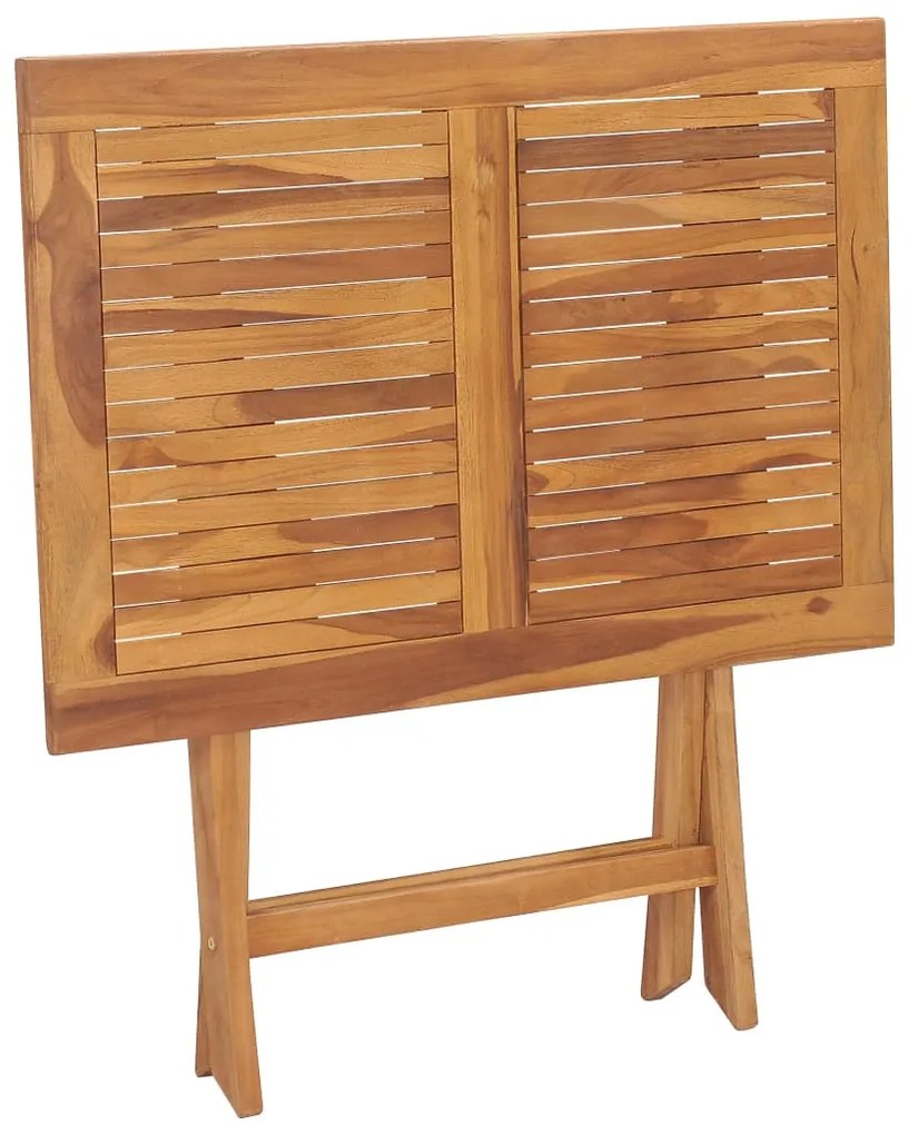 Tavolo da giardino pieghevole 90x60x75 cm in massello di teak