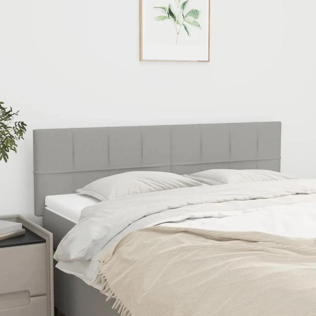 Testiere 2 Pz Grigio Chiaro 72x5x78/88 Cm İn Tessuto /