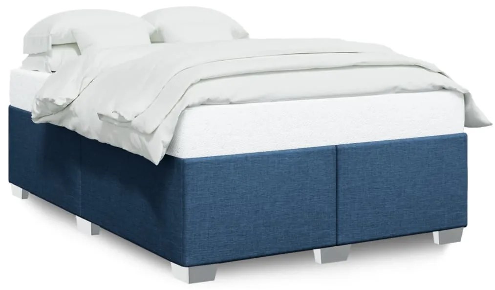 Giroletto senza materasso blu 140x190 cm in tessuto