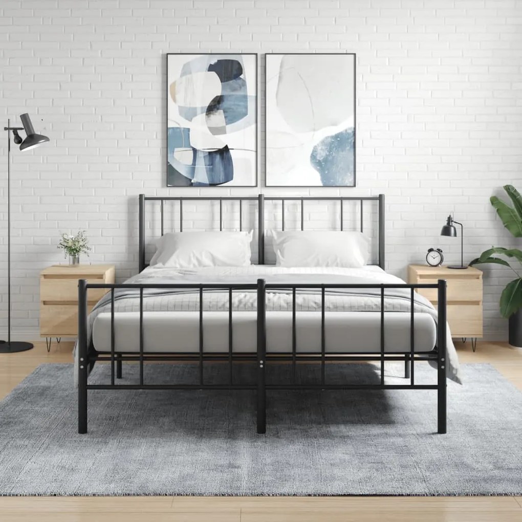 Comodini 2pz Rovere Sonoma 40x35x50 Cm İn Legno Multistrato /