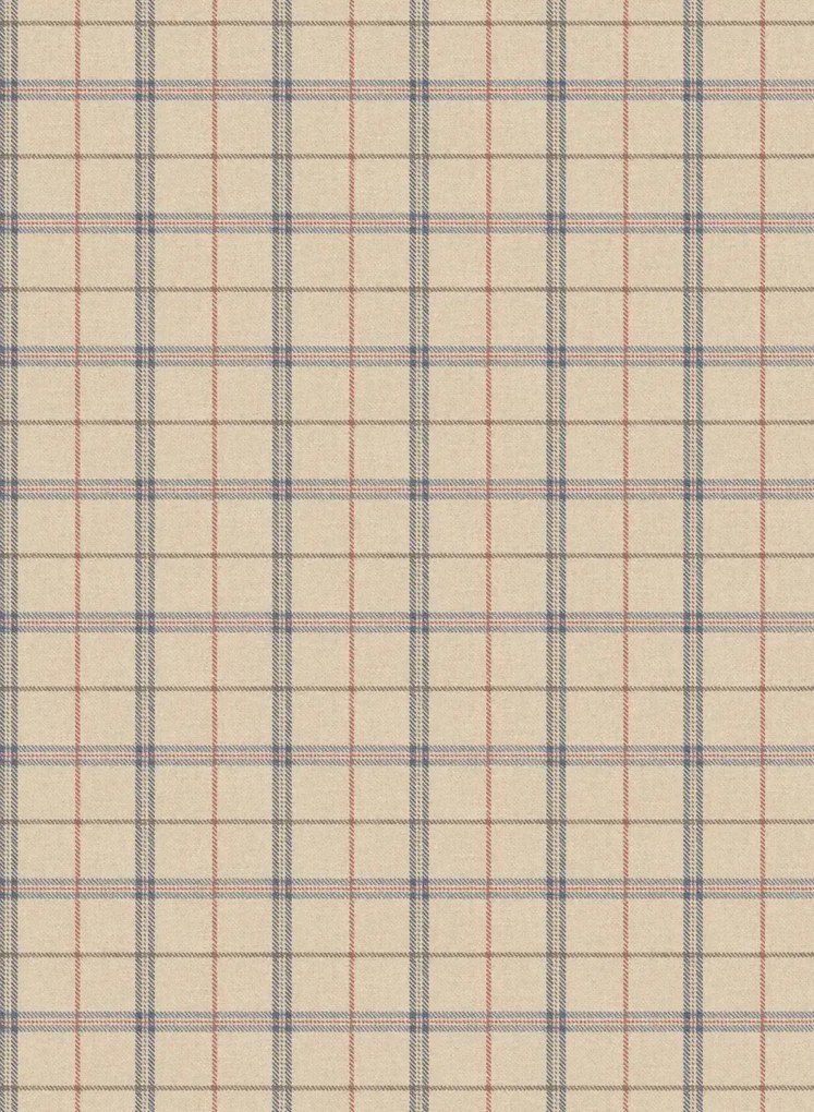 Mulberry Home Carta da parati Islay - Blue/ Red