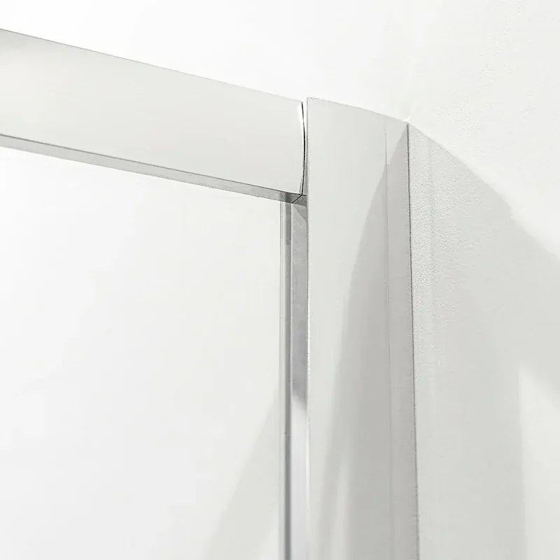 Box doccia angolare 80x80 cm Geo doppio scorrevole in cristallo trasparente