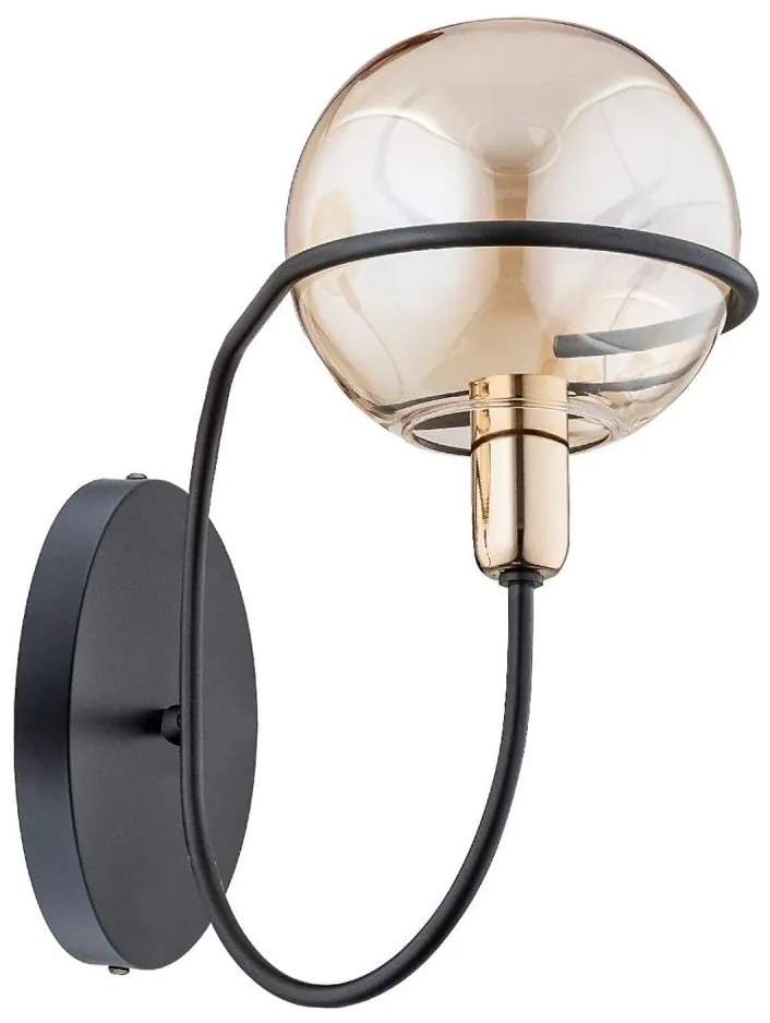 Applique PETRA 1xE14/10W/230V nero/oro