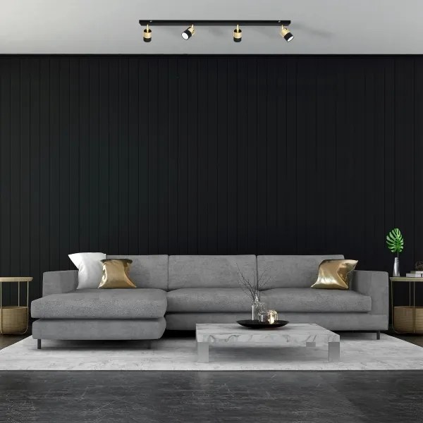 Faretto LED TUBSSON 4xGU10/4,8W/230V nero/oro