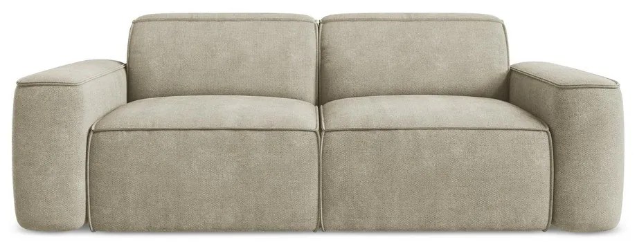 Divano beige con rivestimento in ciniglia 204 cm Omao – Makamii
