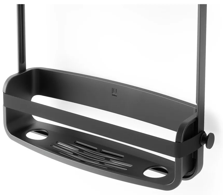 Mensola in plastica nera per bagno sospesa Flex - Umbra