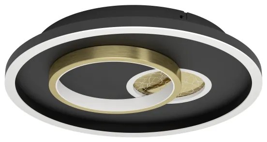 Eglo 901244 - Plafoniera LED TIRIOLO LED/14W/230V+LED/8,5W nero/oro