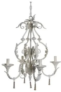 Lampadario DKD Home Decor LA-171746 Metallo Bianco 220 V 40 W 45 x 45 x 61 cm